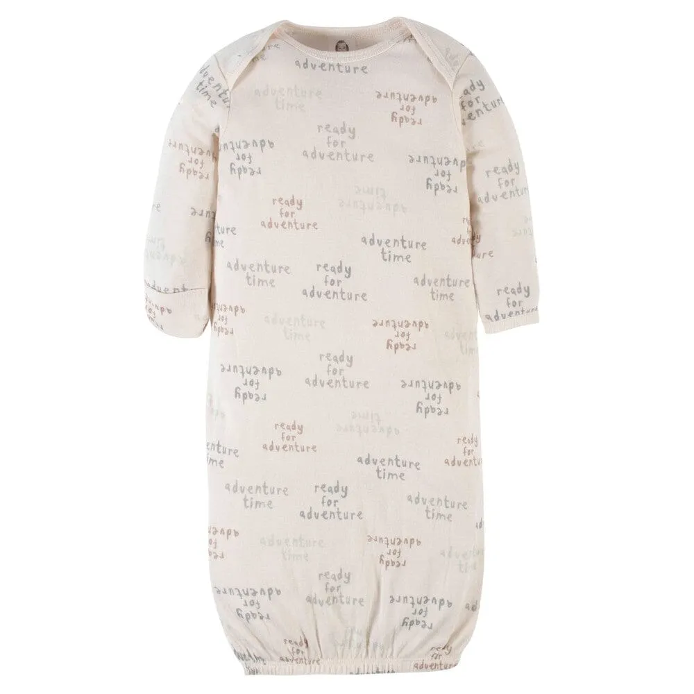 3-Pack Baby Boys Lion Gowns