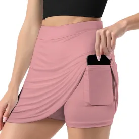 A-Line Skirt with Pocket Light proof trouser skirt Sea Pink
