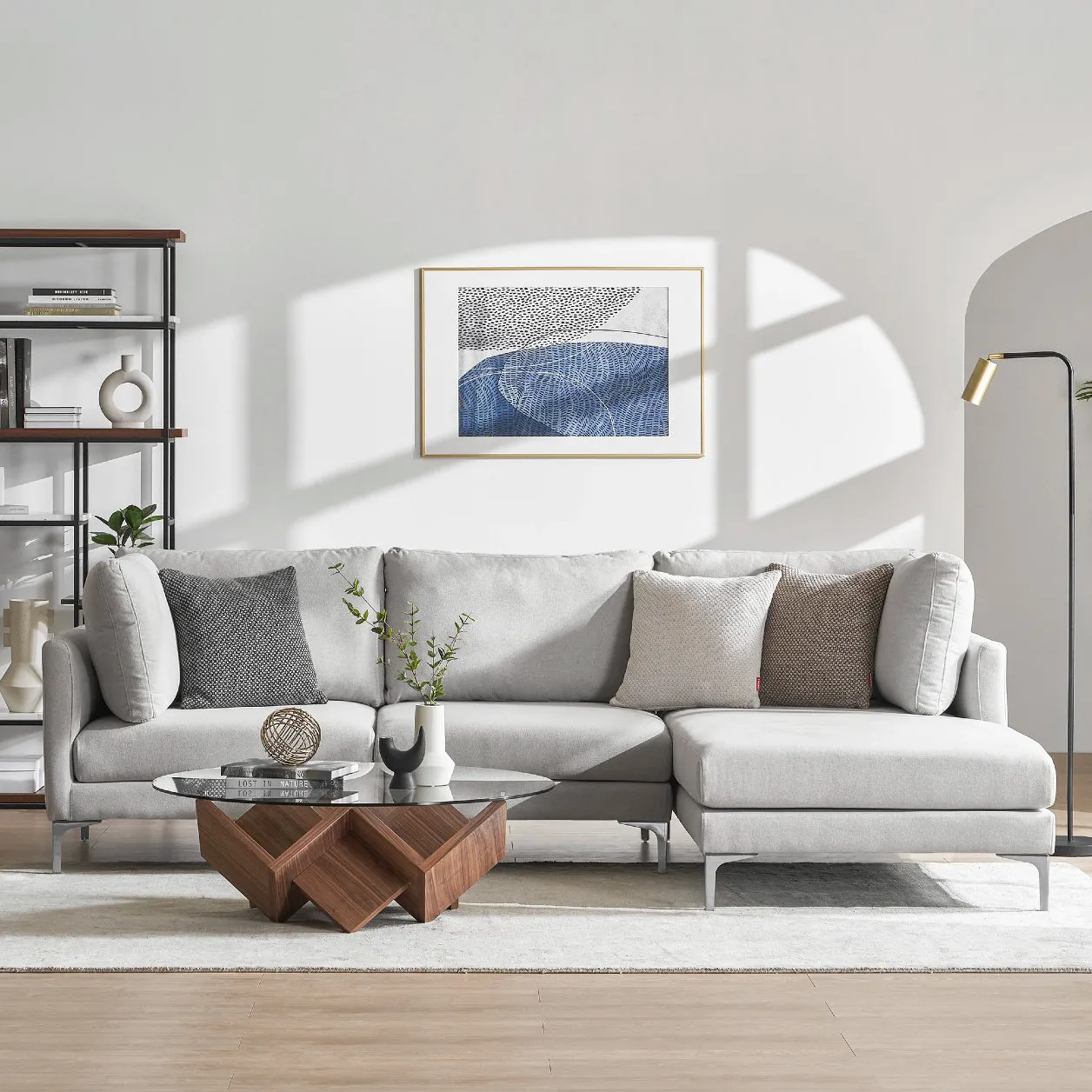 Adams Chaise Sectional Sofa | Sleek Modern Comfort by Castlery by Couch.com