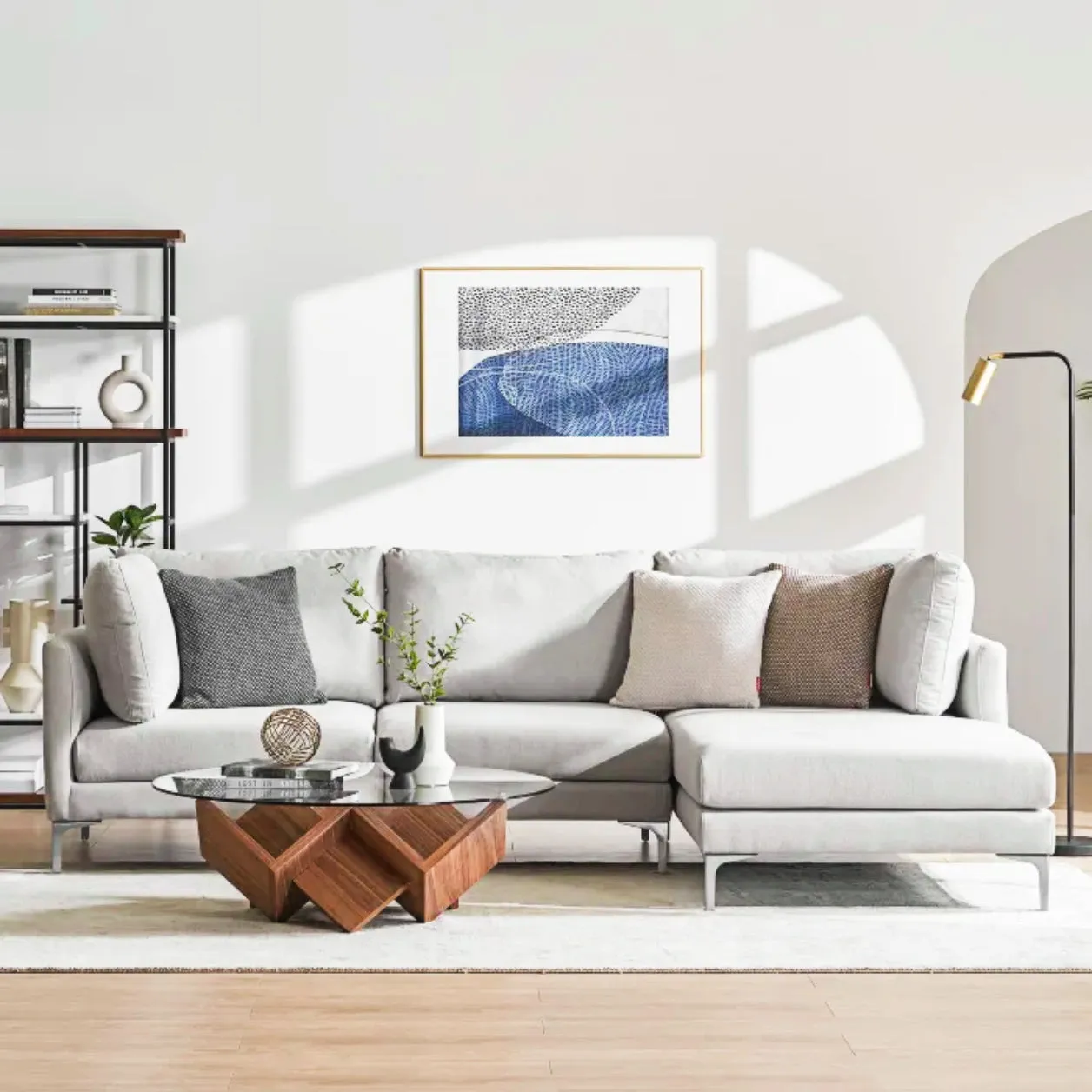 Adams Chaise Sectional Sofa | Sleek Modern Comfort by Castlery by Couch.com