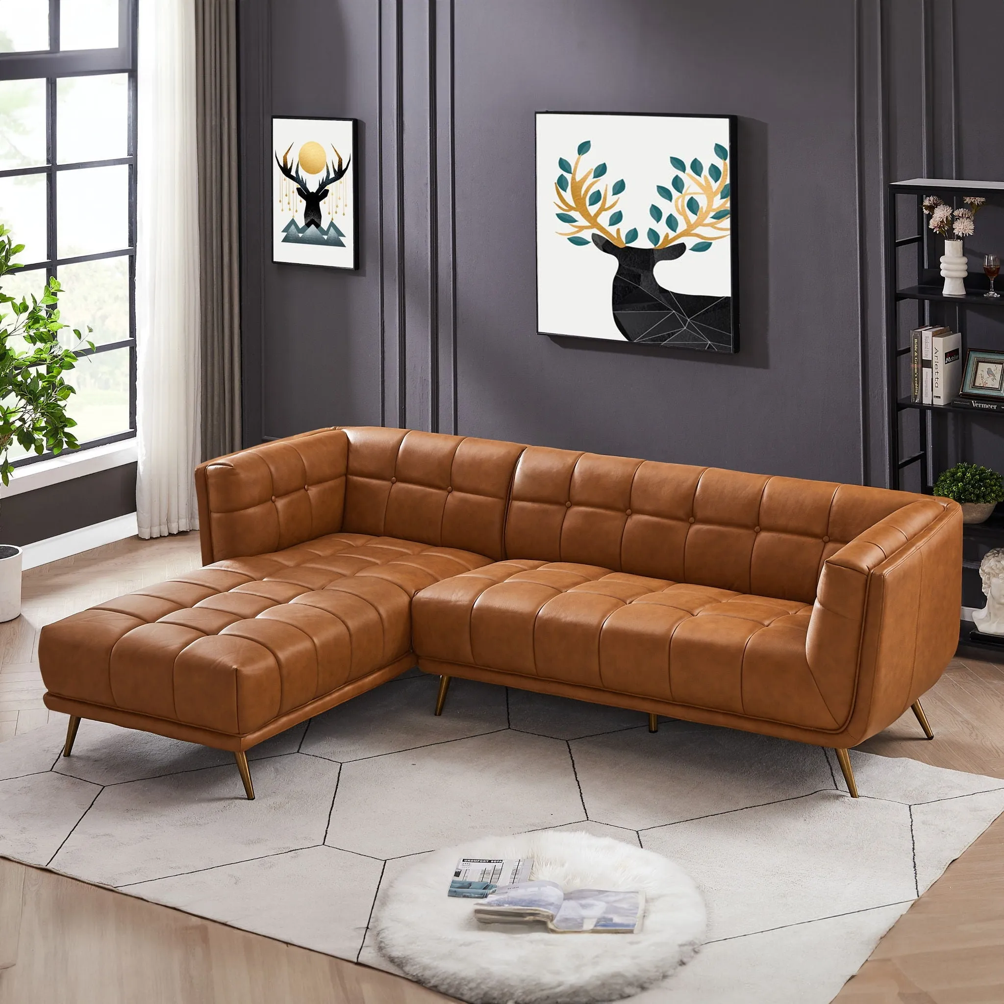 Addison - L Shape Sectional Sofa Tufted by Couch.com
