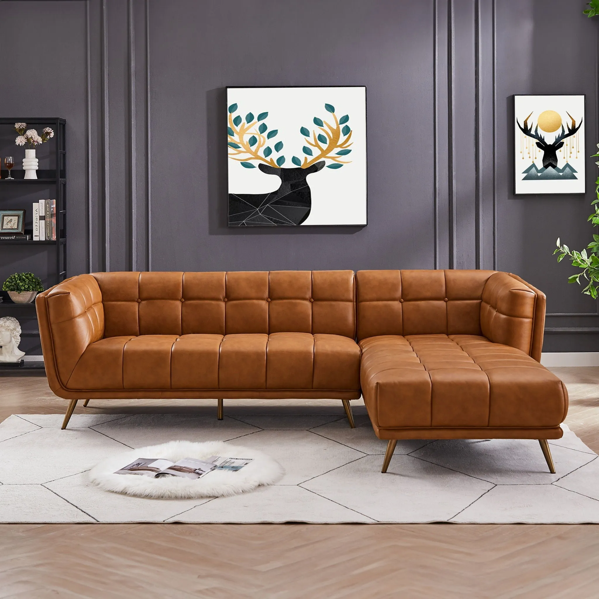 Addison - L Shape Sectional Sofa Tufted by Couch.com