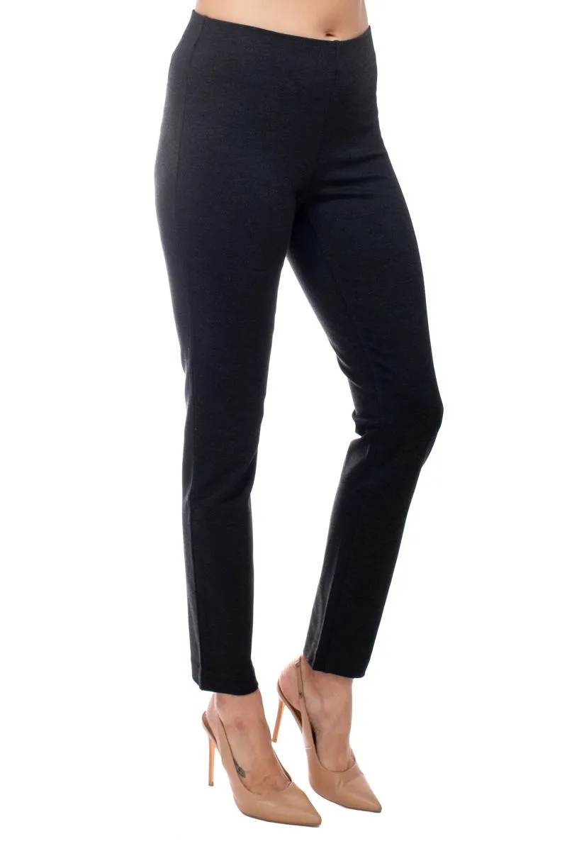 Adrianna Papell mid banded waist solid ponte pant by Curated Brands