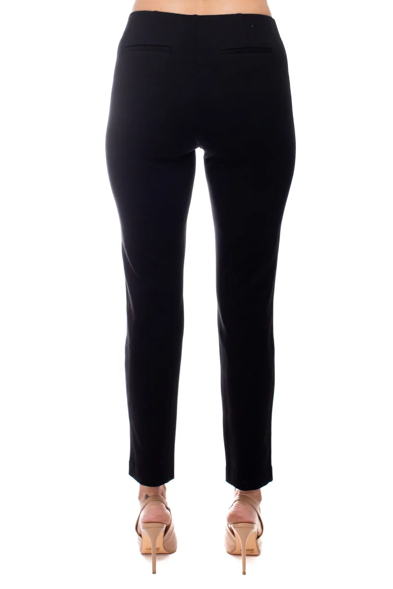Adrianna Papell mid banded waist solid ponte pant by Curated Brands