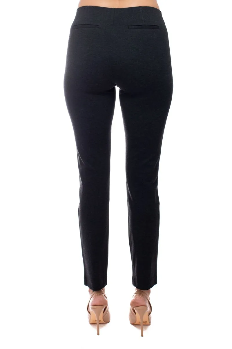 Adrianna Papell mid banded waist solid ponte pant by Curated Brands
