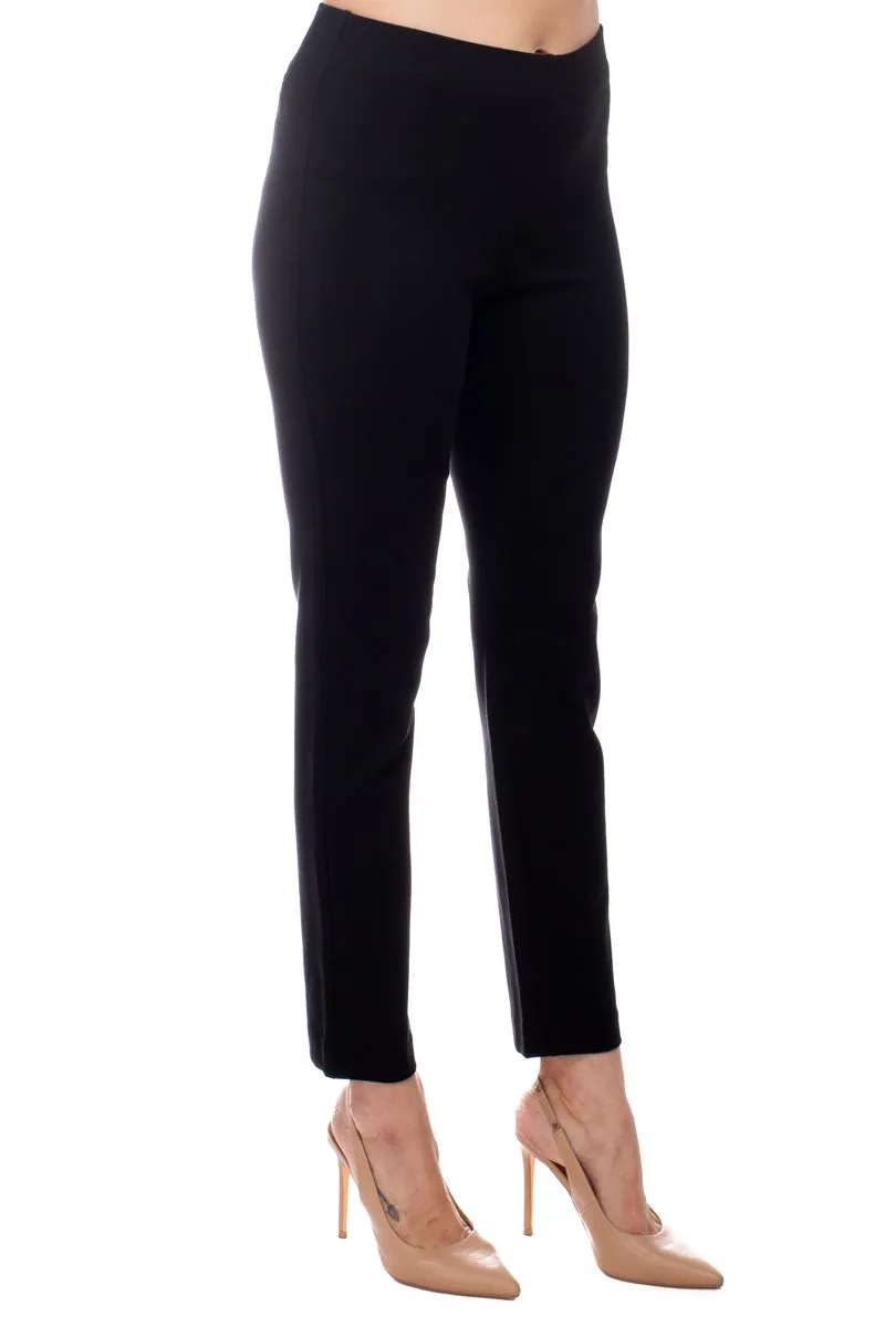 Adrianna Papell mid banded waist solid ponte pant by Curated Brands