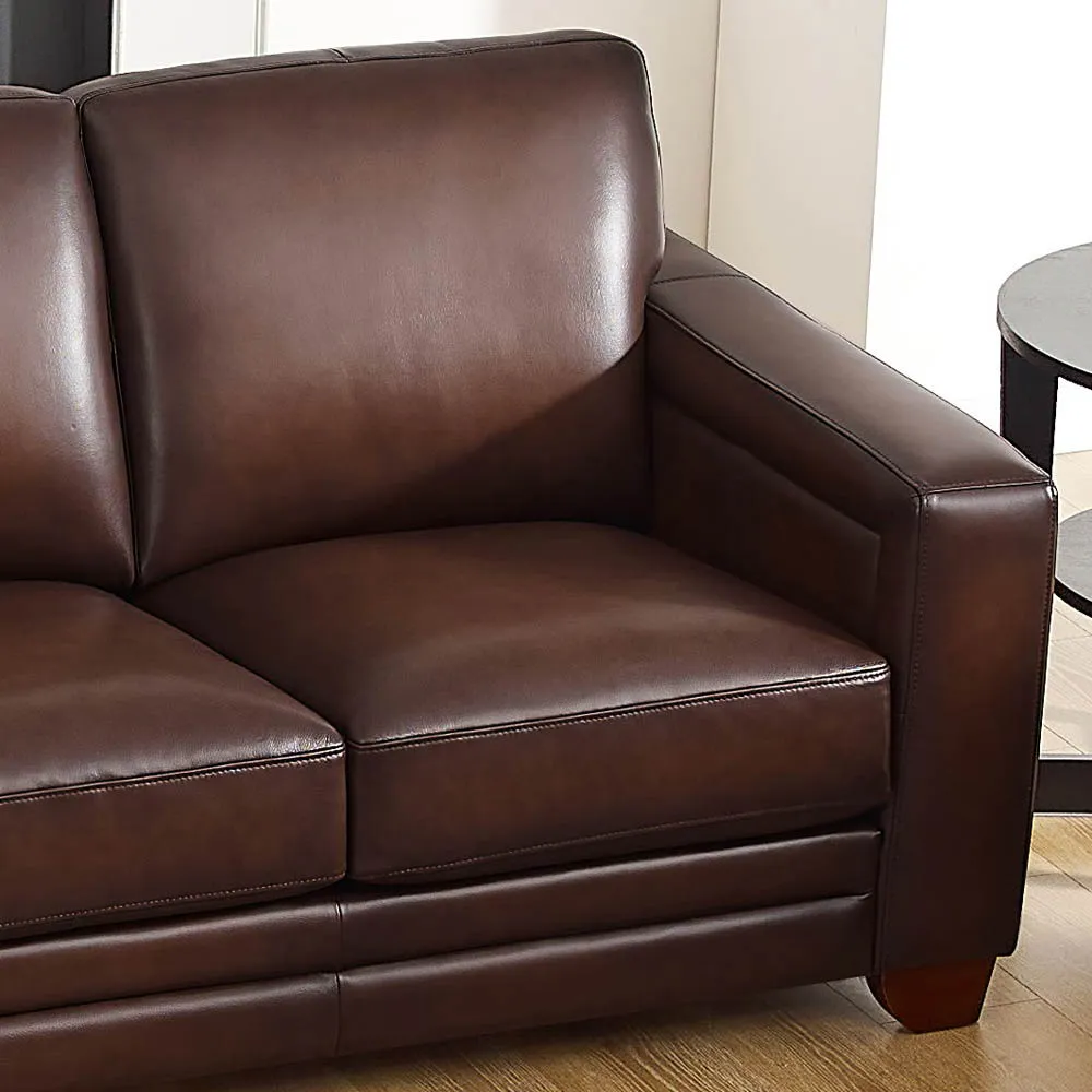 Aiden - Leather Loveseat by Couch.com