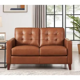 Aiden - Leather Loveseat by Couch.com