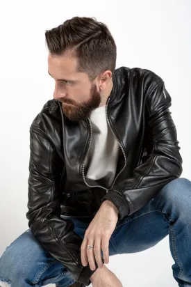 Airth Leather Jacket  - Black