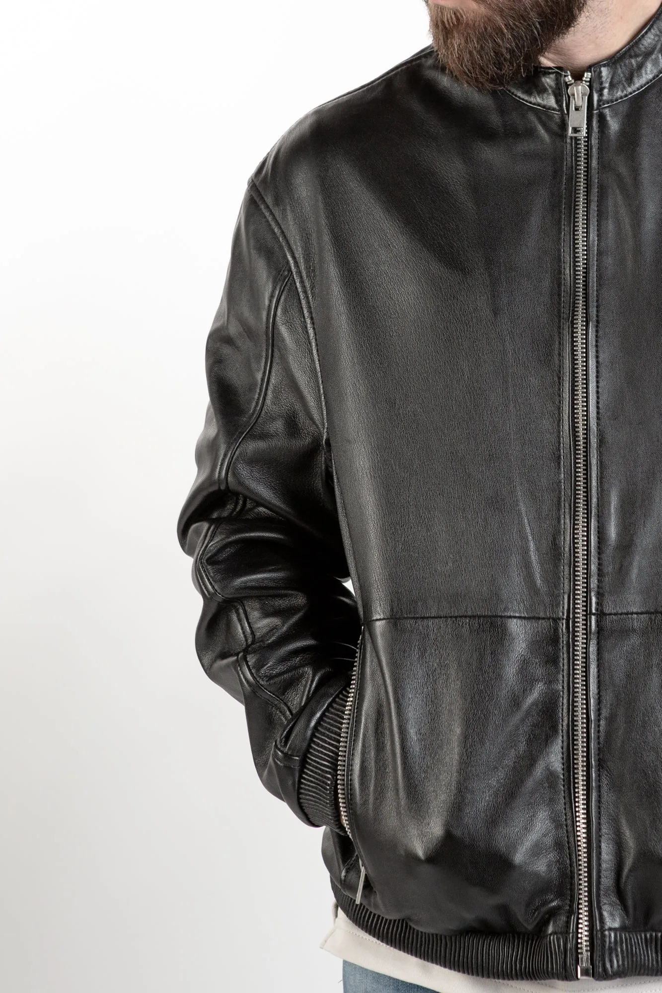 Airth Leather Jacket  - Black