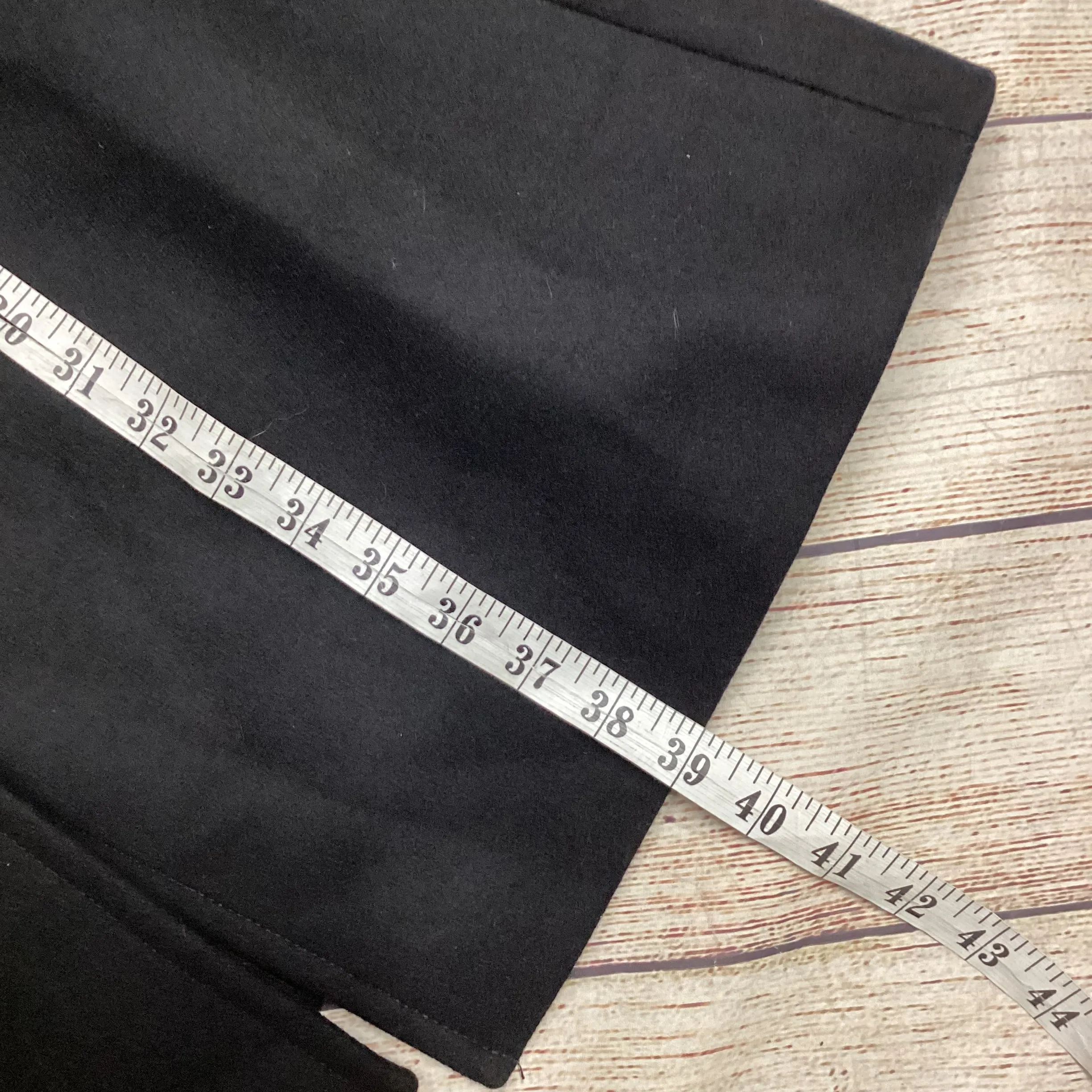 AllSaints Black Faux Leather Sleeve Coat Size 10