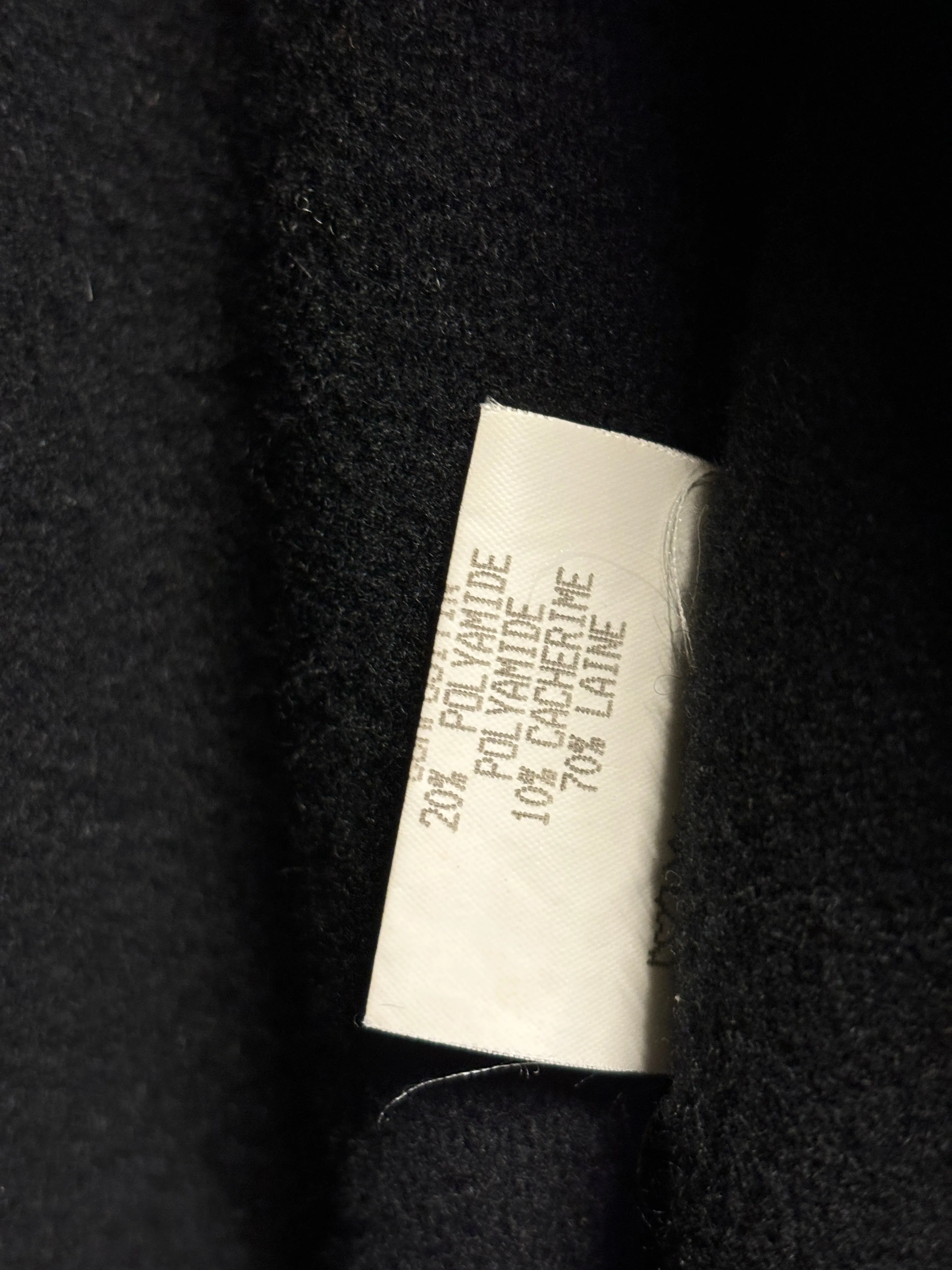 Ariston Black Wool Blend Cape One Size
