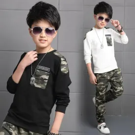 Autumn Boys Camouflage Tracksuits
