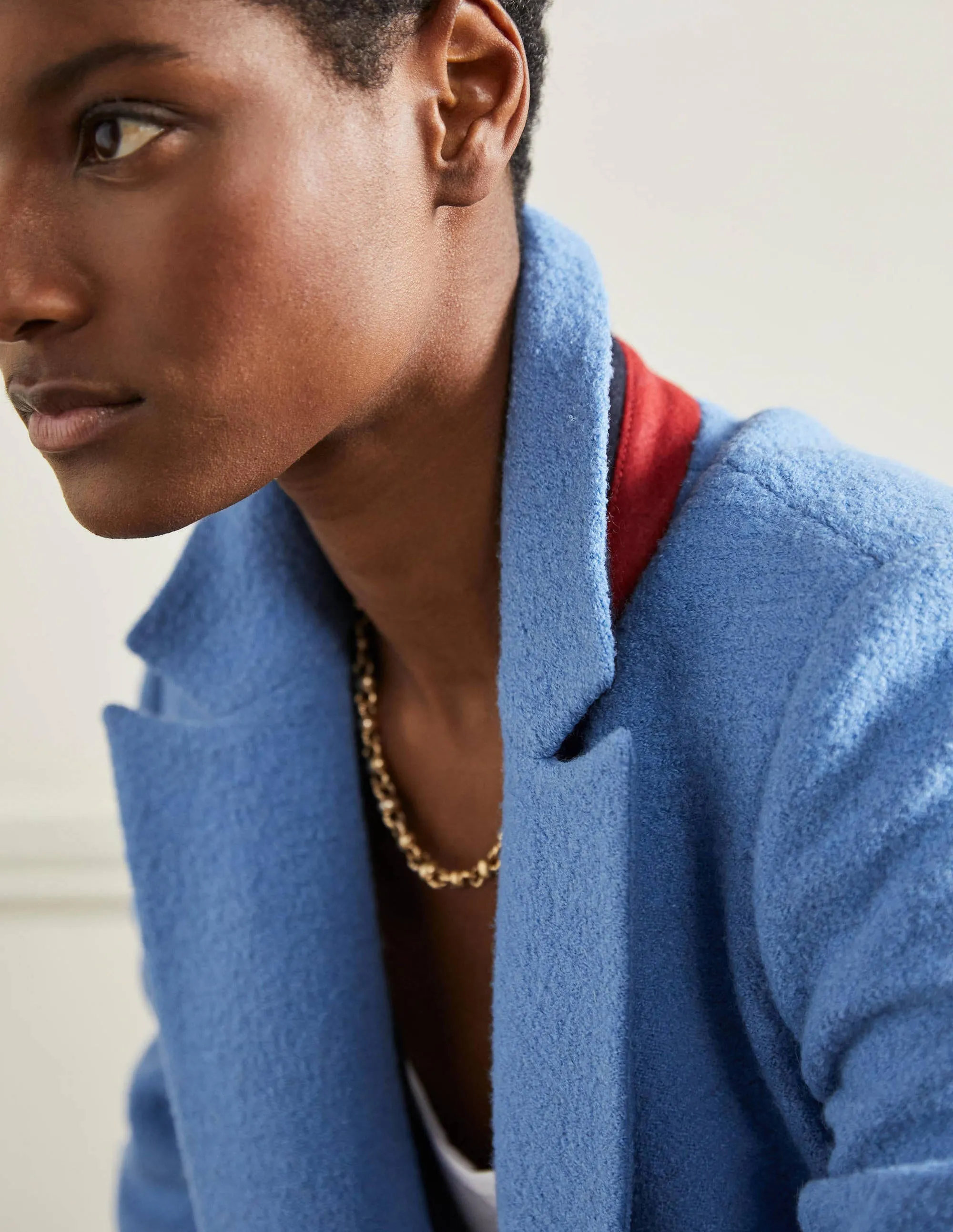 Bella Textured Wool Blazer-Grape Hyacinth