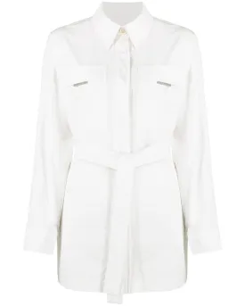 Bianco Taffeta Water Resistant Wrap Jacket