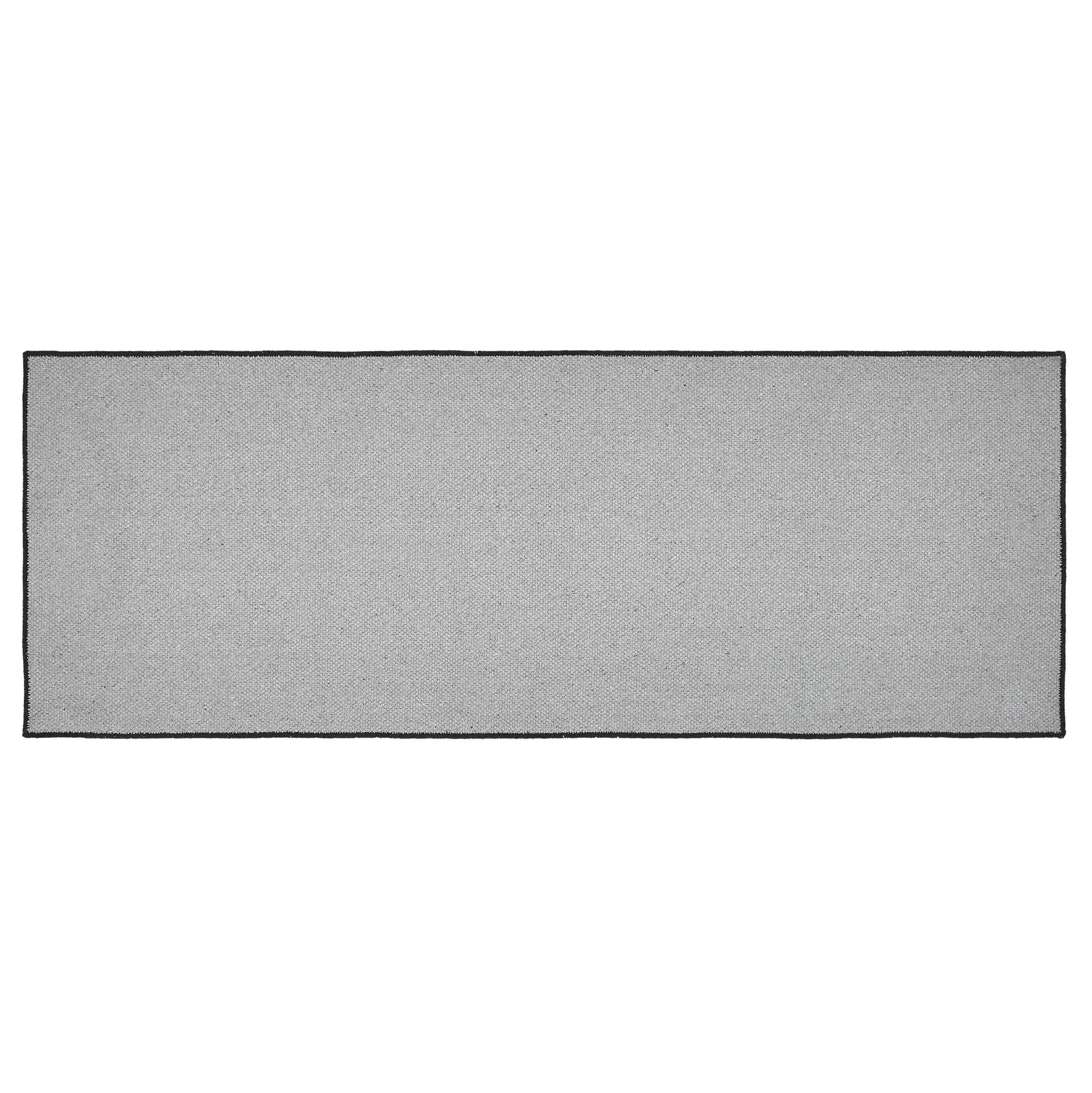 Black Check Polyester Stair Tread Rect Latex 8.5x27