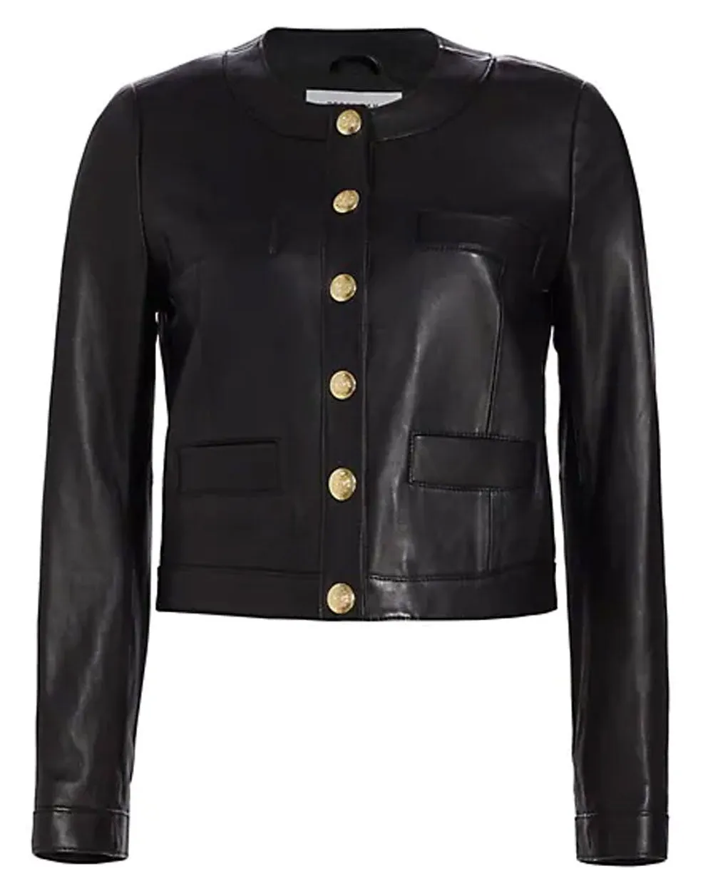 Black Penny Collarless Jacket