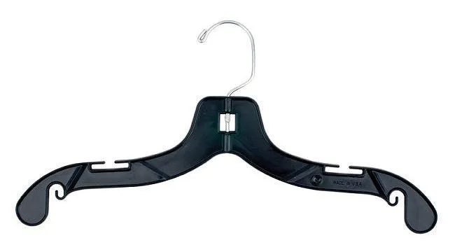 BLACK PLASTIC HANGERS 10" BOX OF 100