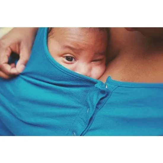 Blue Maternity Mommy Labor and Delivery/ Nursing Gown