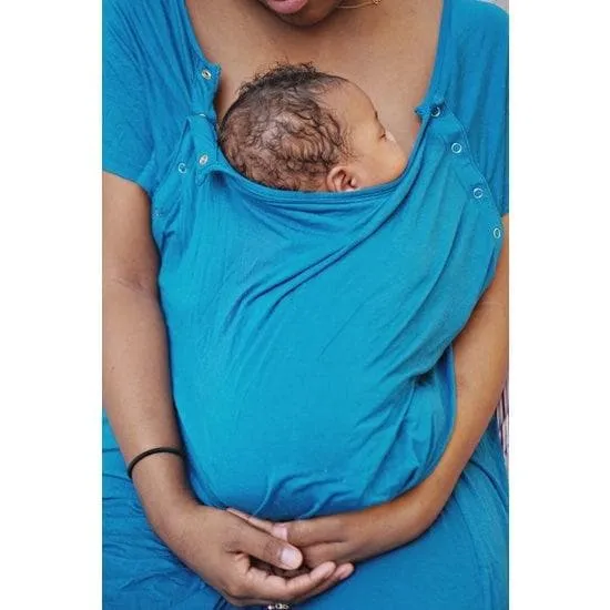 Blue Maternity Mommy Labor and Delivery/ Nursing Gown