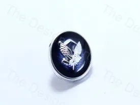 Blue Round Wings Design Designer Suit Buttons