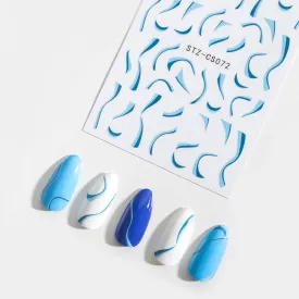 Blue Swirl Nail Stickers