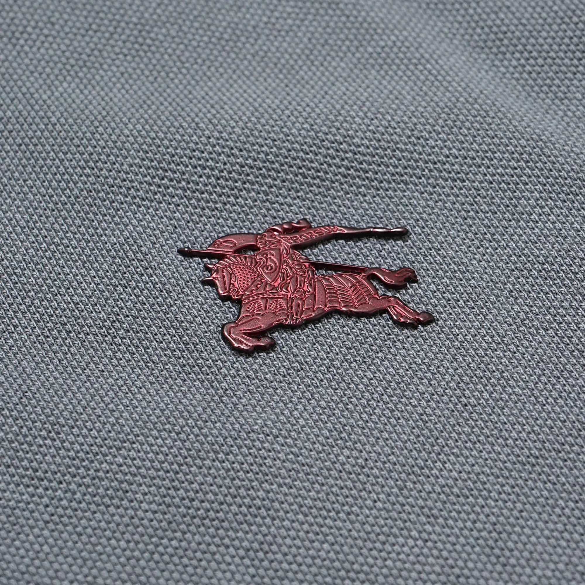 BRBRY Classic Metal Logo Pique Polo Shirt