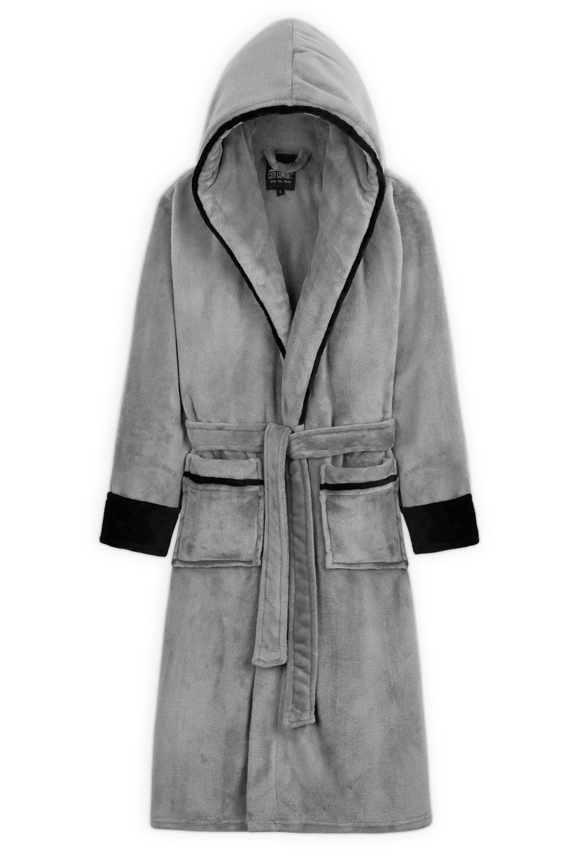 CityComfort Ladies Dressing Gowns Soft Fleece Hooded Women's Robes