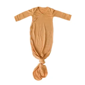 Copper Pearl Rib Knit Knotted Gown | Dolce