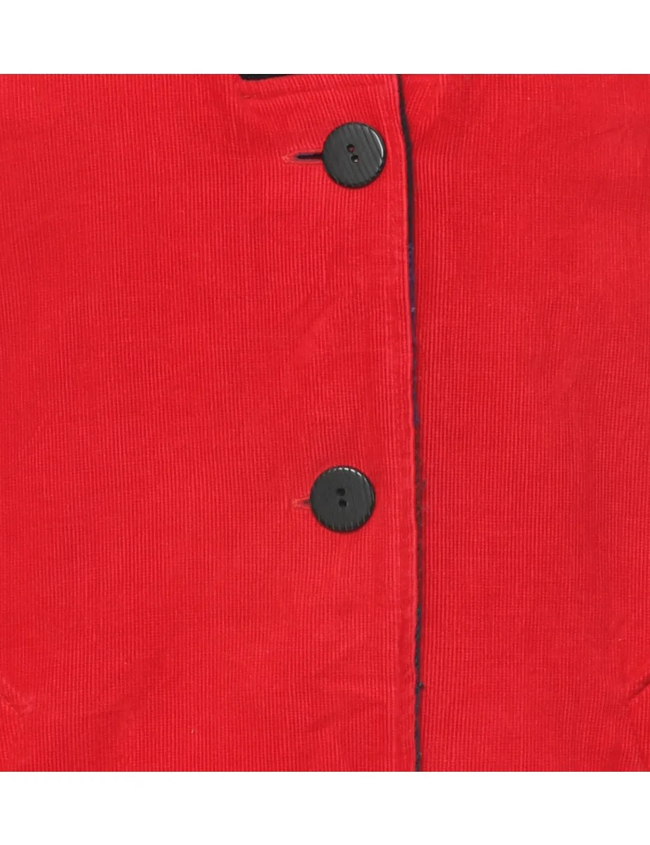 Corduroy Red Coat - L