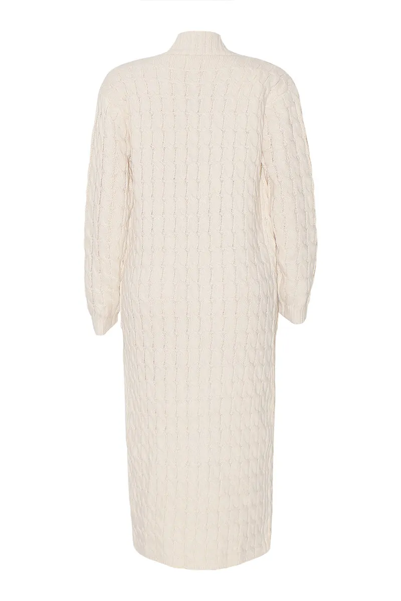 CR3389 Knitted Maxi Cardigan Outerwear