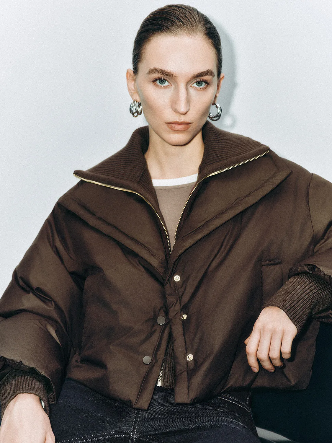 Cropped Padded Down Outerwear
