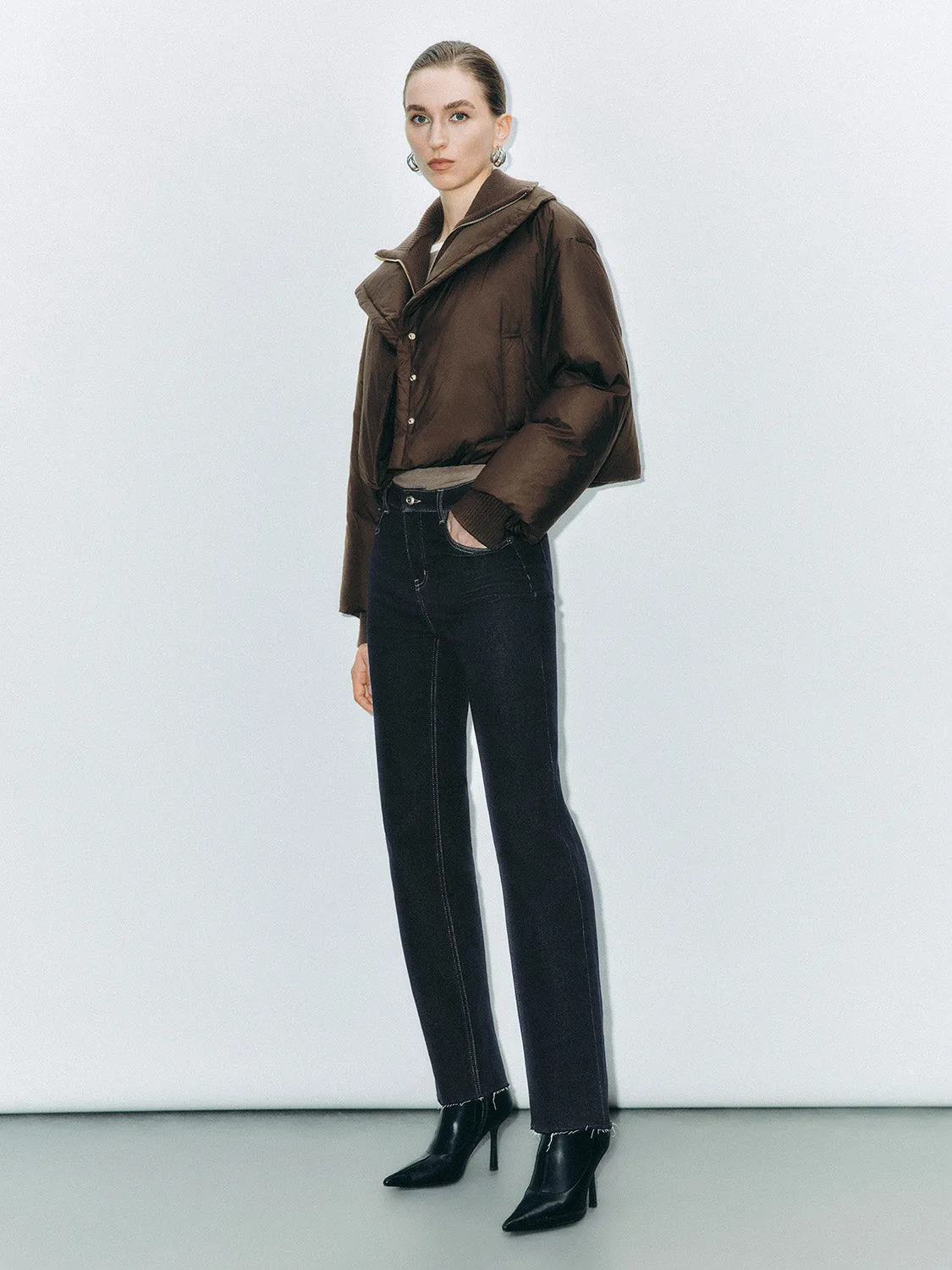 Cropped Padded Down Outerwear