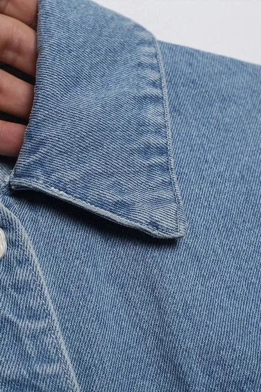CZ695 Patchwork Cotton Denim Jacket