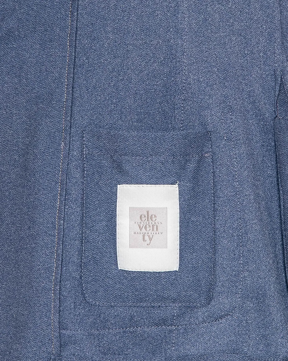 Denim Blue Herringbone Jacket