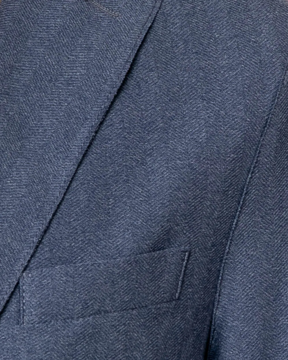 Denim Blue Herringbone Jacket