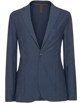Denim Blue Herringbone Jacket