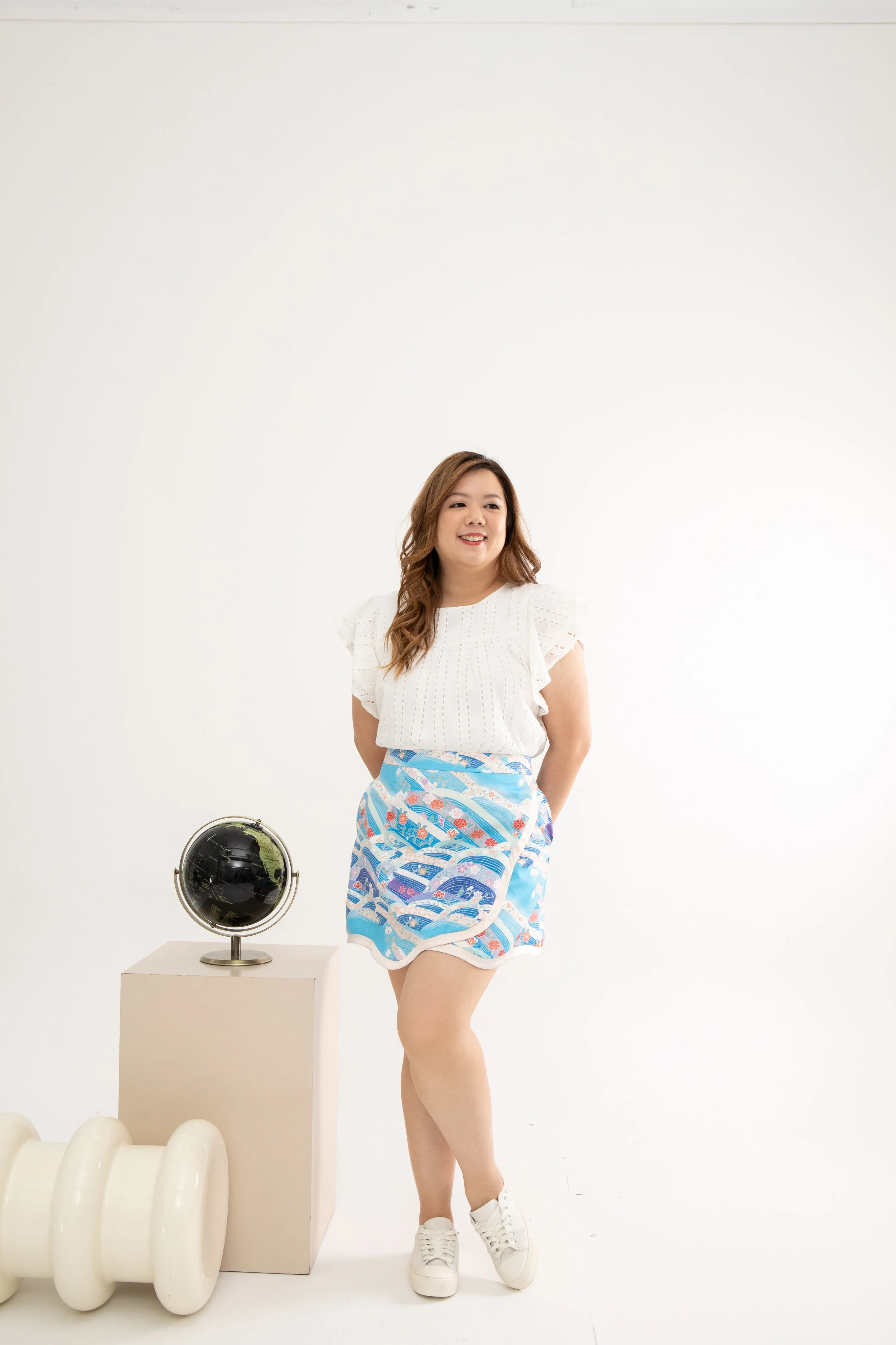 Édition Limitée Print Scallop Hem Skorts (Ume)