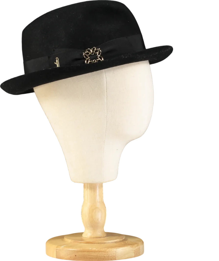 Elie Saab X Borsalino Black Nila Hat UK S
