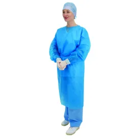 Examination Gown Long Sleeve Elastic Cuff Blue x 50