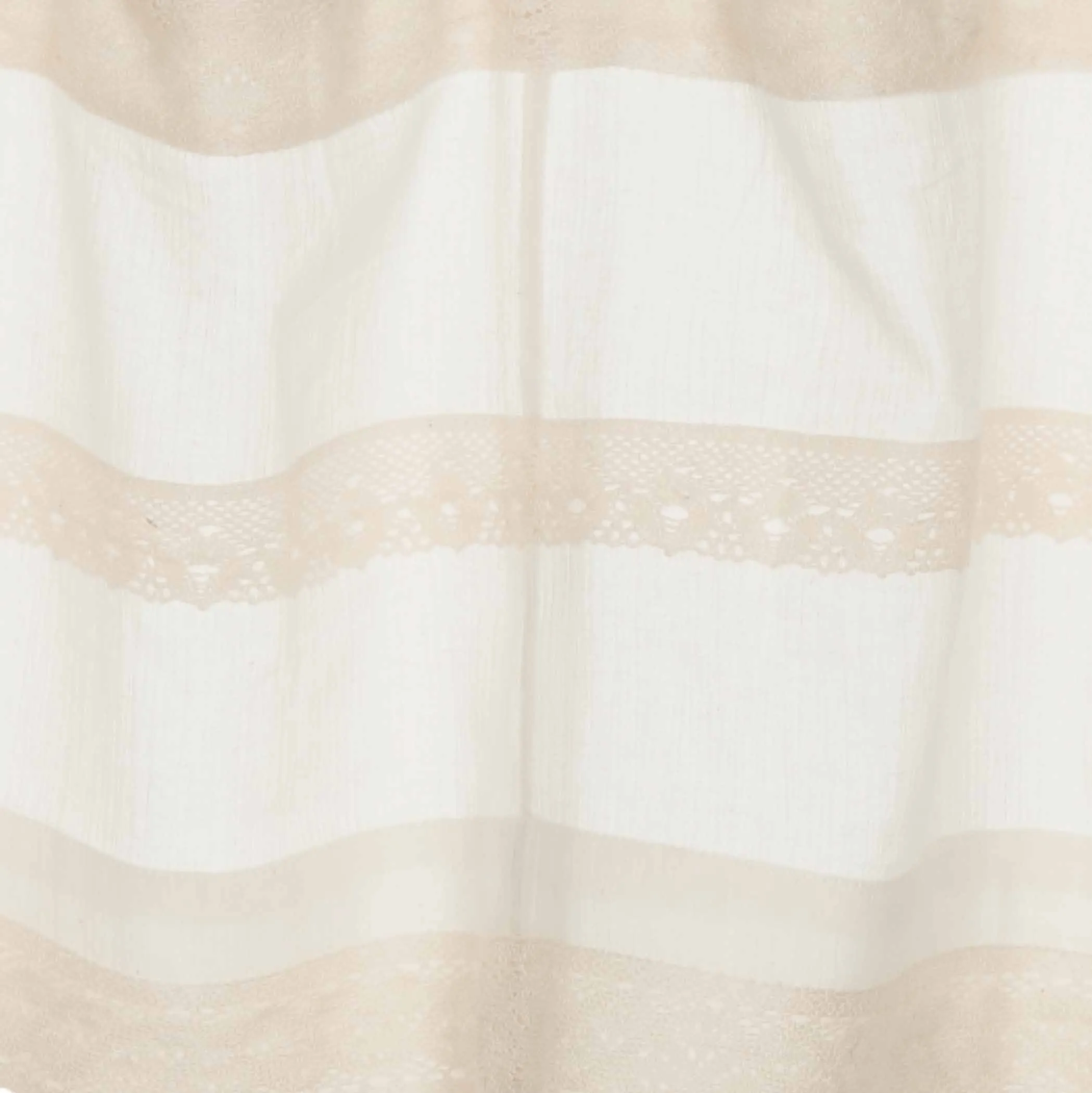Farmhouse Valance 16x90 Quinn Creme Tab Top Solid Color Creme Window Curtain VHC Brands