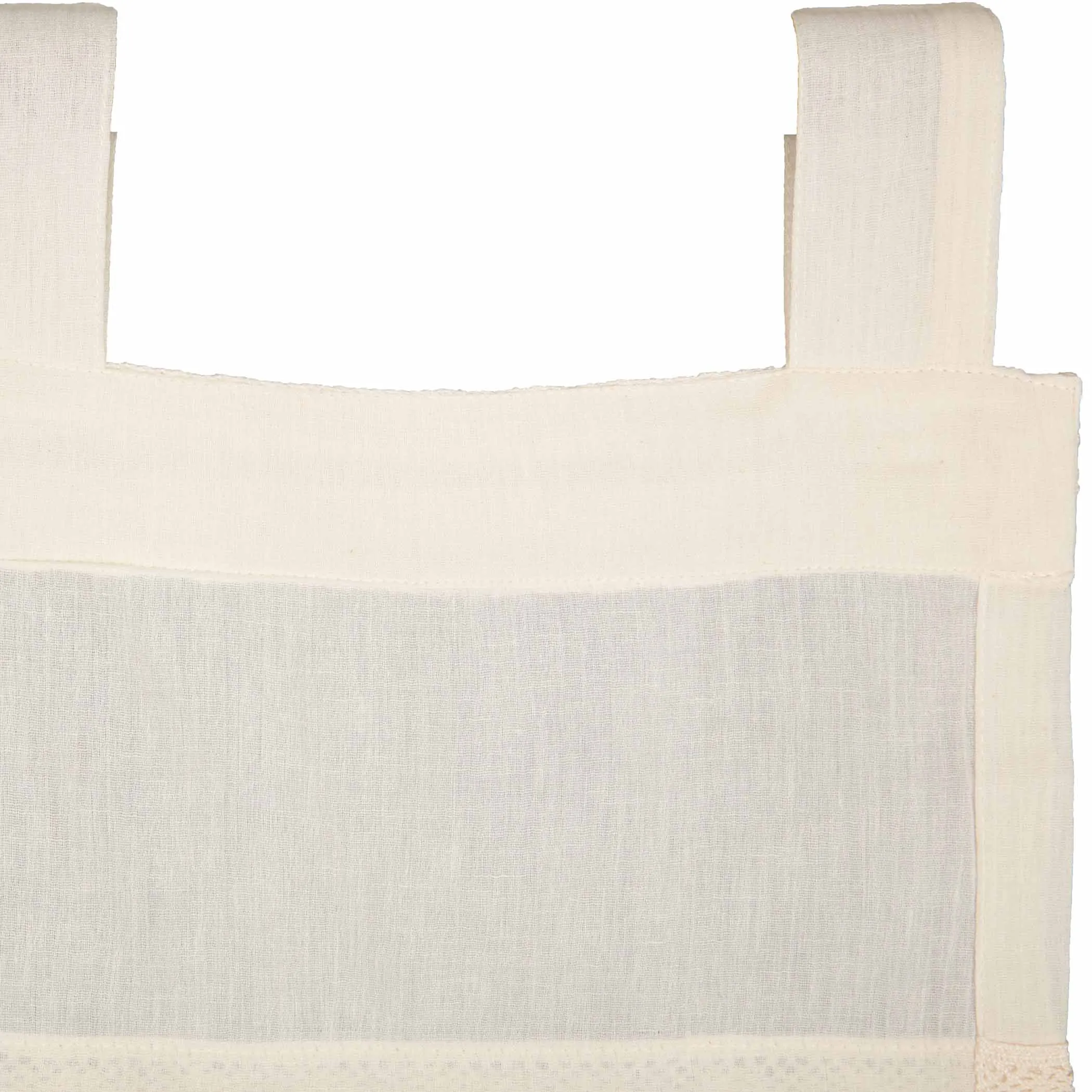 Farmhouse Valance 16x90 Quinn Creme Tab Top Solid Color Creme Window Curtain VHC Brands