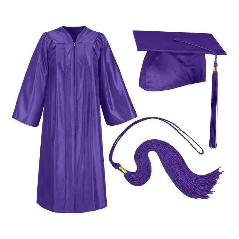 Graduation Caps And Gowns. Shiny Finish All Colors For Sale. American Company
