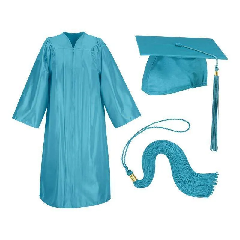 Graduation Caps And Gowns. Shiny Finish All Colors For Sale. American Company