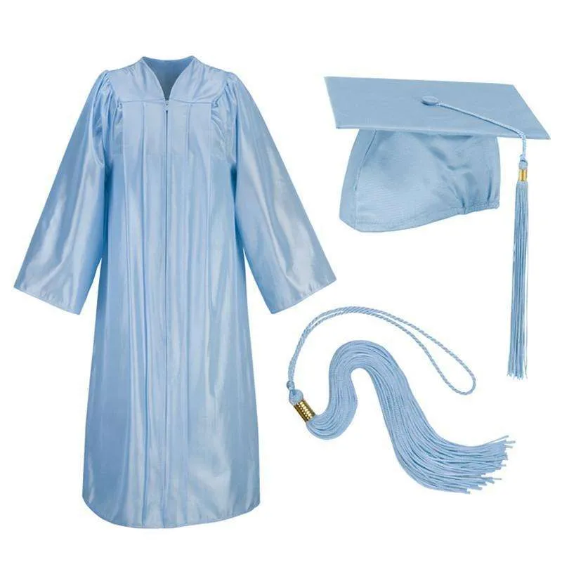 Graduation Caps And Gowns. Shiny Finish All Colors For Sale. American Company
