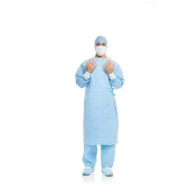 Halyard Aero Blue Performance Surgical Gowns with Towel, Standard Length, Non Sterile