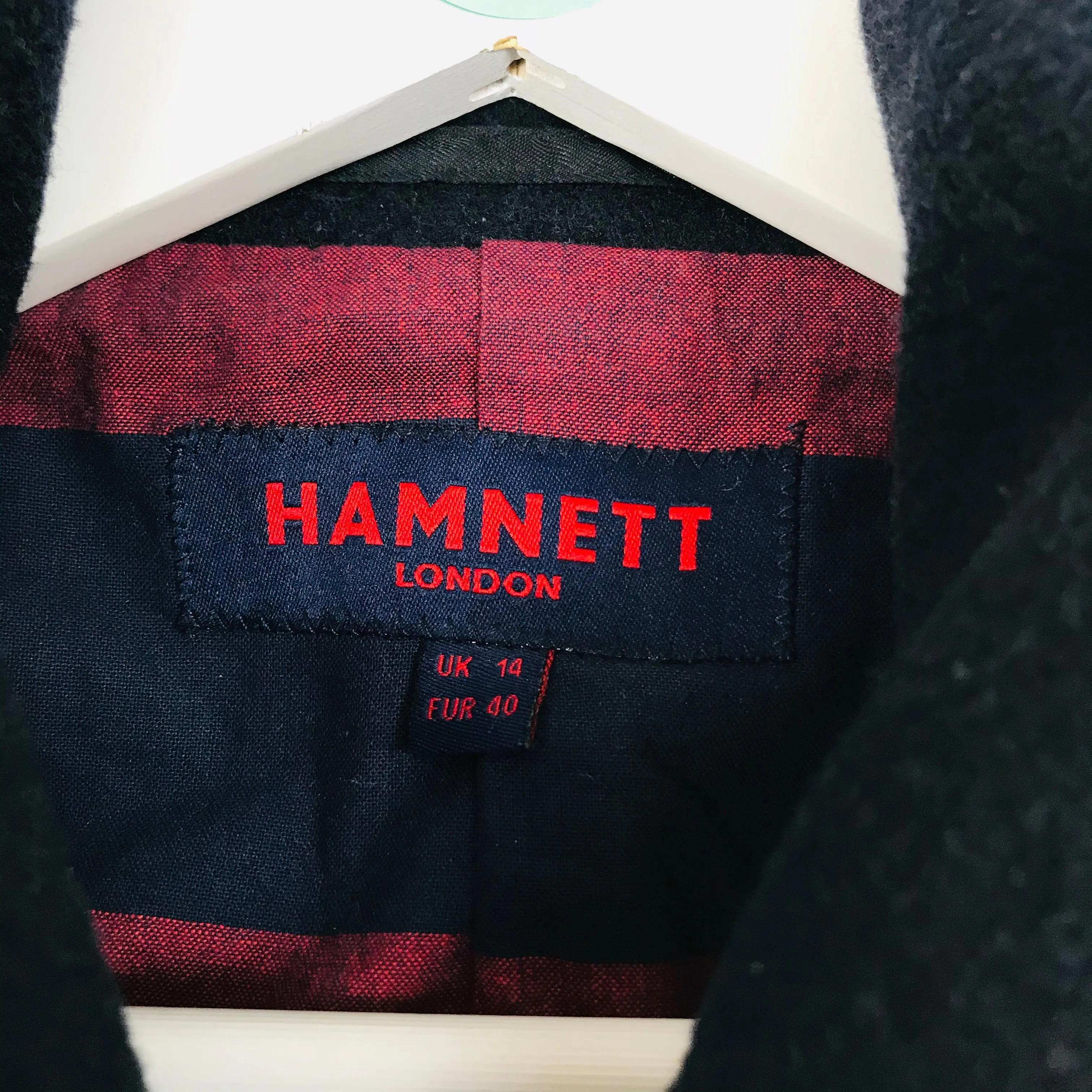 Hamnett Womens Pea Coat | UK 14 | Navy Blue