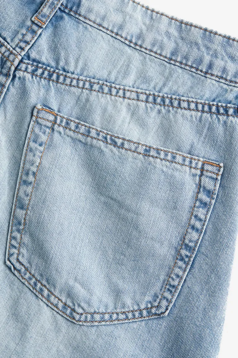 H&M high denim shorts, light blue denim