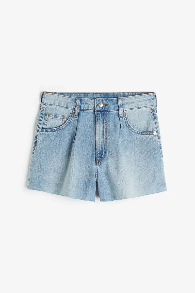 H&M high denim shorts, light blue denim