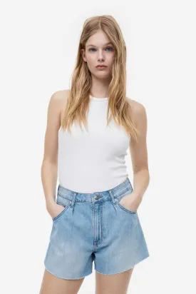 H&M high denim shorts, light blue denim